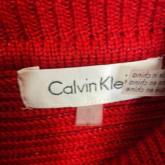 Calvin Klein Red Cowl Neck Sweater - Picture 6 of 7